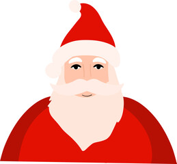 Illustration of Santa Claus in Red Suit