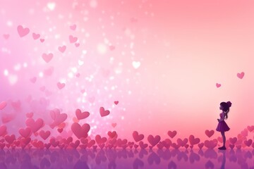 Fototapeta premium Fairy and hearts backgrounds outdoors petal.