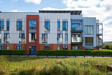 Fototapeta premium traditional detached house within residential estate in England UK