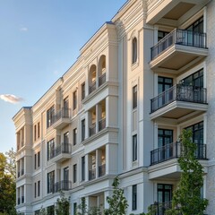 Obraz premium New classic-style apartments with rounded corners