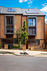 traditional detached house within residential estate in England UK