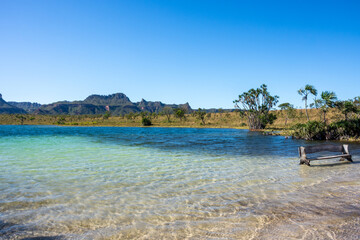 View of Lagoa da Serra (Serra Lagoon) at Serras Gerais - Rio da Conceição, Brazil