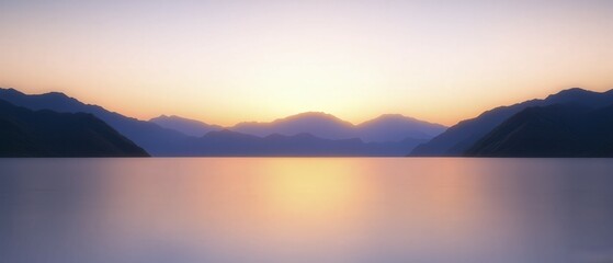 Sunrise reflection over serene lake mountain landscape nature photography tranquil atmosphere