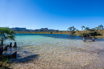 View of Lagoa da Serra (Serra Lagoon) at Serras Gerais - Rio da Conceição, Brazil