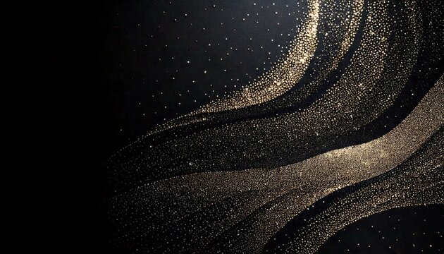 Generated image : arri&egrave;re-plan noir avec dorures et paillettes