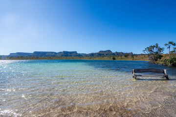 View of Lagoa da Serra (Serra Lagoon) at Serras Gerais - Rio da Conceição, Brazil