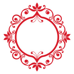 Decorative Frame Border Design with Ornament, Easily Editable Vector File