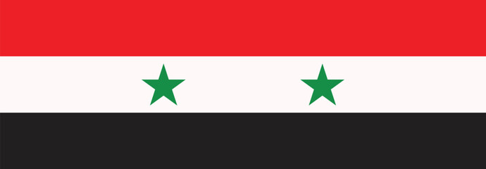 National Flag of Syria., vector illustration.