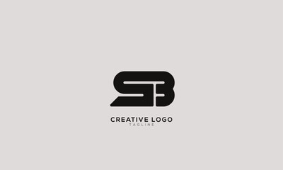 SB 5B Abstract initial monogram letter alphabet logo design