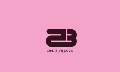 ZB Abstract initial monogram letter alphabet logo design