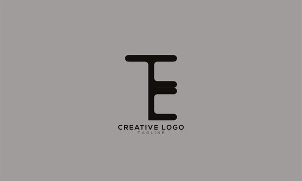 TE ET TCC TEC Abstract initial monogram letter alphabet logo design