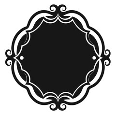 Decorative Frame Border Design with Ornament, Easily Editable Vector File