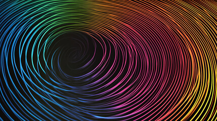 Fototapeta premium Fractal rainbow circles and patterns. Fractal. Illustration
