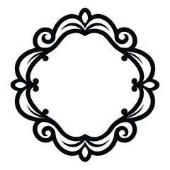 Decorative Frame Border Design with Ornament, Easily Editable Vector File