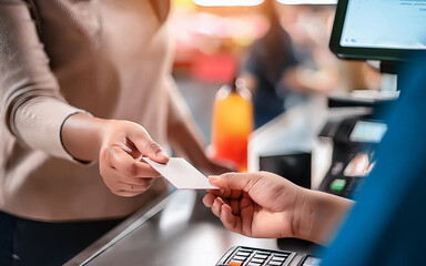 relacion entre vendedor y cliente, entrega de tarjeta debito credito, transaccion comercial, pagos electronicos