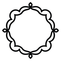 Decorative Frame Border Design with Ornament, Easily Editable Vector File