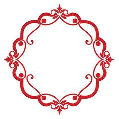 Decorative Frame Border Design with Ornament, Easily Editable Vector File