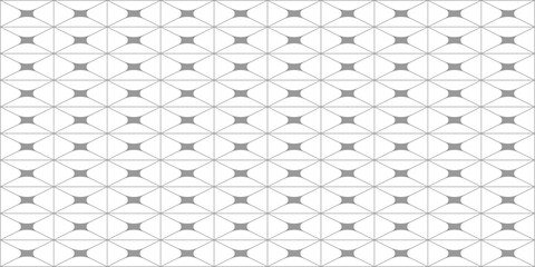Fototapeta premium Abstract geometric tile pattern with intricate symmetrical shapes. Abstract background. Gray grid or design element for presentation, architectural, classic design.