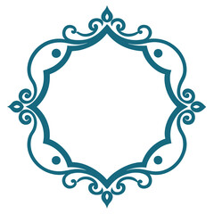 Decorative Frame Border Design with Ornament, Easily Editable Vector File