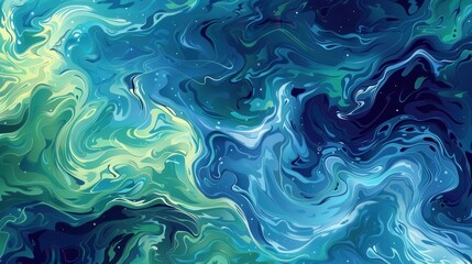 Obraz premium Swirling patterns in a vector design, capturing the essence of water currents