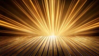 golden scene with light rays background