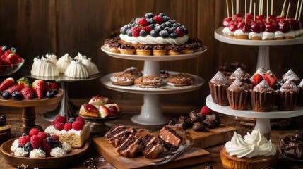 Sugar-free dessert bar with assorted options for healthy celebrations and events