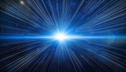 cosmic blue star blast in outer space