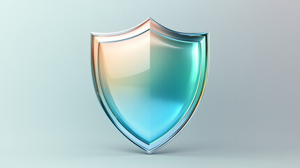 Gradient shield icon symbolizing protection, security, and safety.  insurance