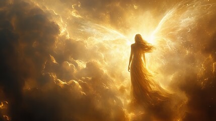 Obraz premium Heavenly light. symbolizing divine presence, spiritual illumination 