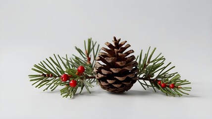 Fototapeta premium christmas tree with cones