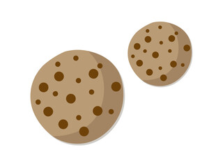 Delicious chocolate chip cookies with a rustic appearance. A tasty and simple design. Ideal for bakery and dessert-themed concepts