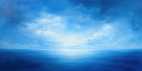 Obraz premium Tranquil blue sky with soft clouds