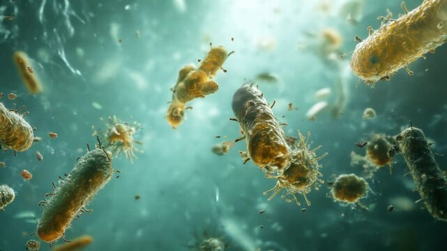 Microscopic World Bacteria Viruses Pathogens  Infectious Agents  Under Microscope