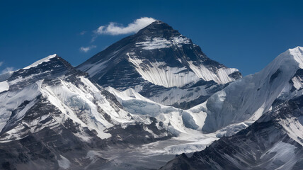 Naklejka premium Mount Everest from a high-altitude viewpoint
