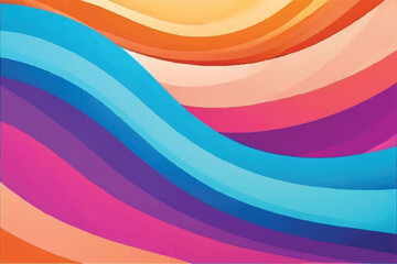 Abstract colorful wavy striped background. Wavy background. Groovy colorful wavy pattern background. Layered Waves Background. 