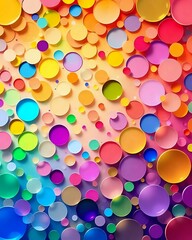illustration d'un fond compos&eacute; de ronds color&eacute;s avec plusieurs couleurs diff&eacute;rentes