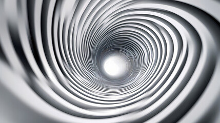 White background stripes 3d wavy pattern, elegant abstract striped pattern, interesting spiral architectural minimal white grey backdrop, 3d render illustration. Spiral. Illustration