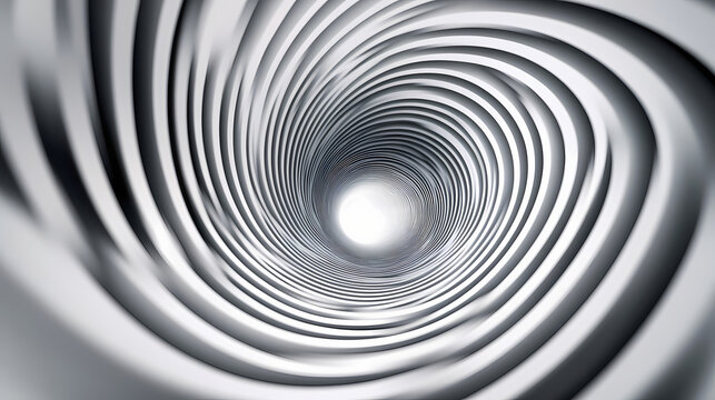 White background stripes 3d wavy pattern, elegant abstract striped pattern, interesting spiral architectural minimal white grey backdrop, 3d render illustration. Spiral. Illustration