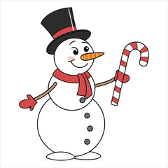 Christmas snowman vector