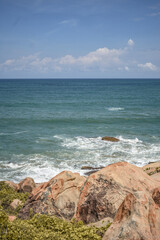 Beach of Kirinda Vihara Maha Devi Temple, Kirinda, Hambantota, Sri Lanka.