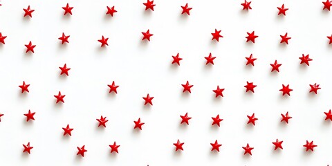 small red stars on a white background