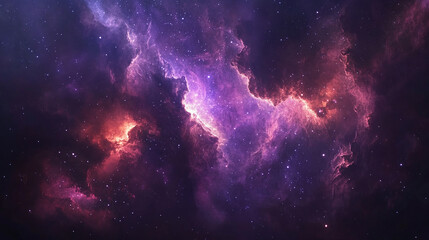 Fototapeta premium Colorful galaxy nebula in vast cosmos, vibrant stars illuminate infinite space, swirling cosmic clouds glow in deep night sky, ethereal stardust paints universe canvas.