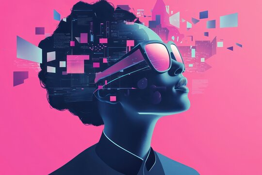 A creative visual concept illustrating the idea of a creator in the digital age, where innovative thinking powers content creation and drives modern communication.