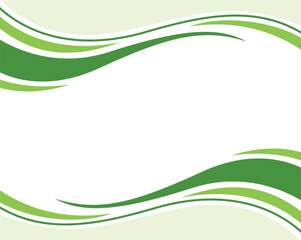 Abstract green wave background with copy space for text and design