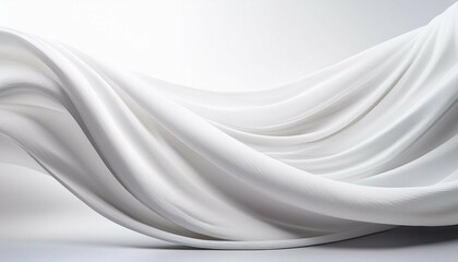 curtain white wave and soft shadow and blur frabic shapes curve designs abstract backround on isolated