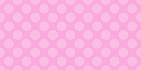 Seamless geometric pattern with circles, lines. Pink abstract background.