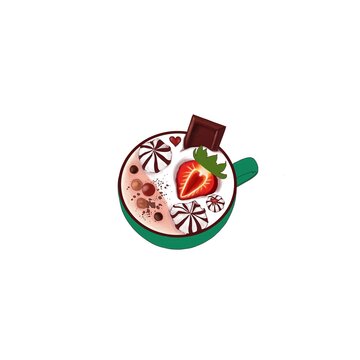 illustration of a menu, coffee mug