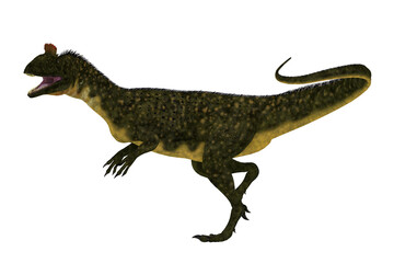 Cryolophosaurus Dinosaur Walking - Cryolophosaurus was a large theropod carnivorous dinosaur that lived in Antarctica during the Jurassic Period.