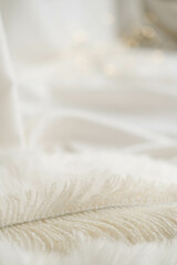 Minimalist Winter Decor: Snowflake on Draped Fabric