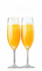 Two Glasses of Fresh Orange Juice